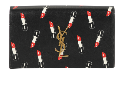 Lipstick Print Kate Clutch, front view